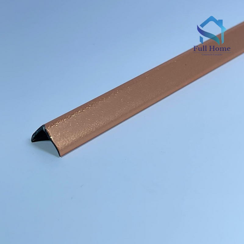 Perfil Cantoneira de PVC 10MMX10MM com fita 3M barra de 3 Metros