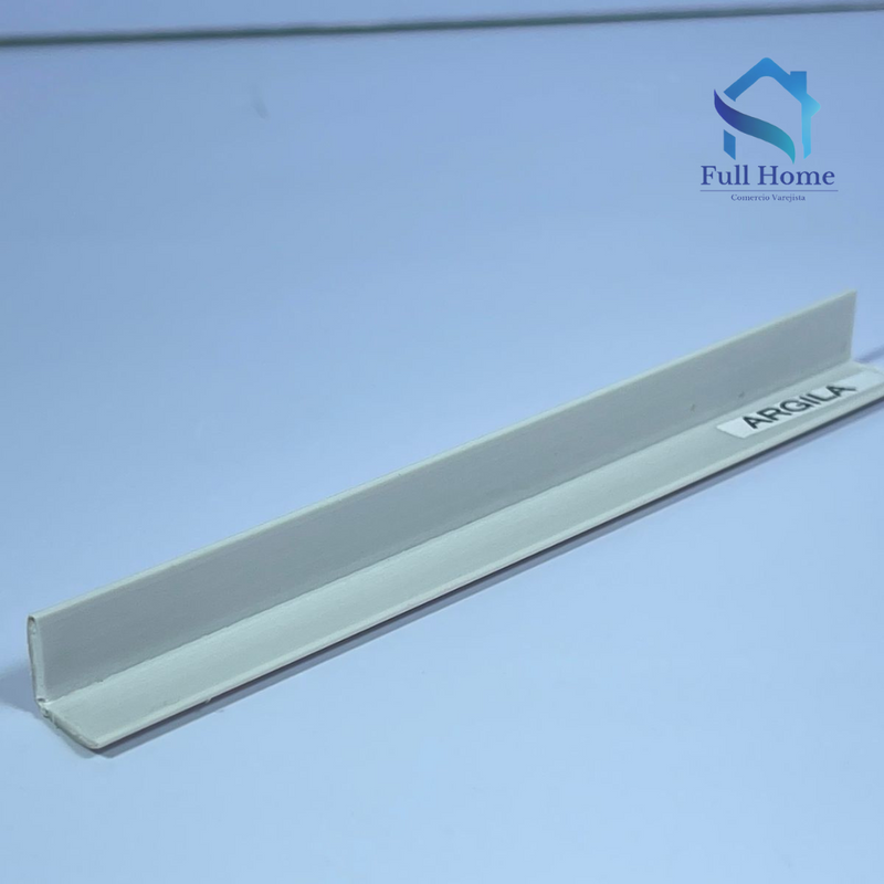 Perfil Cantoneira de PVC 15MMX15MM com fita 3M barra de 3 Metros