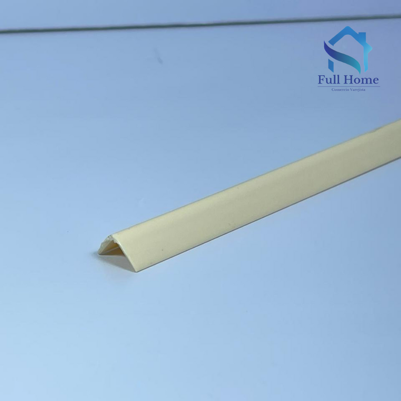 Perfil Cantoneira de PVC 10MMX10MM com fita 3M barra de 3 Metros