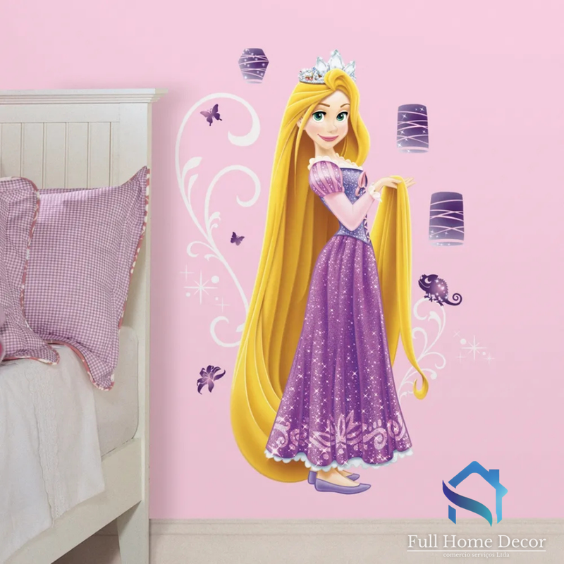 Adesivo de Parede Princesa Rapunzel 45,7cm x 101,6cm - Full Home