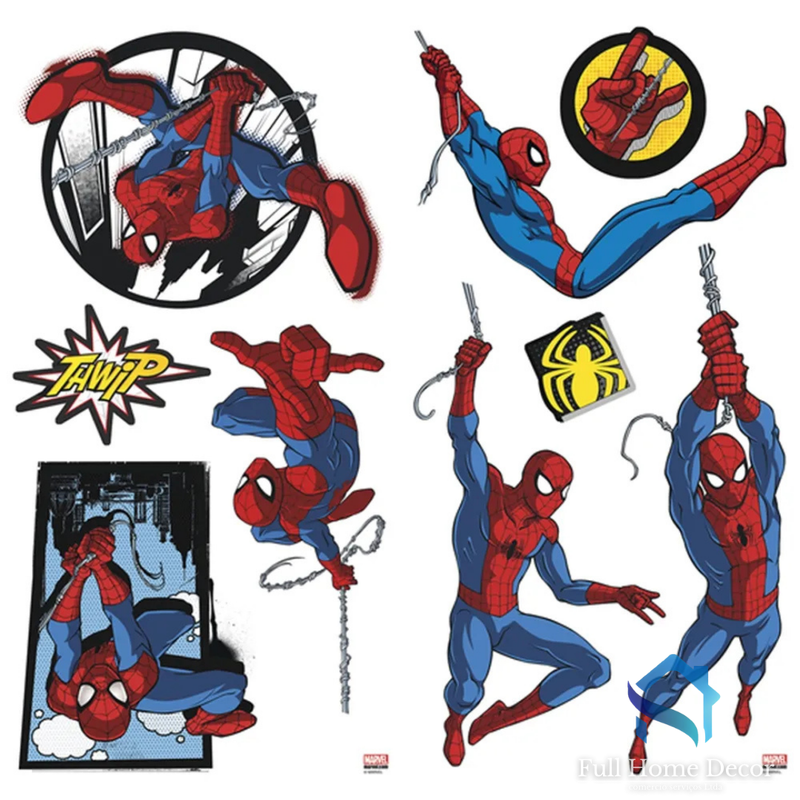 Adesivo de Parede Home Aranha comic  25,4cm x 45,7cm Importado - Full Home