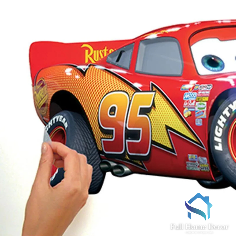 Adesivo de Parede Carros Rlampago McQueen Gigante 45,7cm x 101,6cm - Full Home