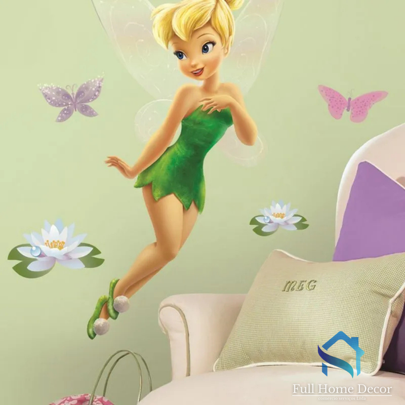 Adesivo de Parede fada tinker bell 45,7cm x 101,5cm importado - Full Home