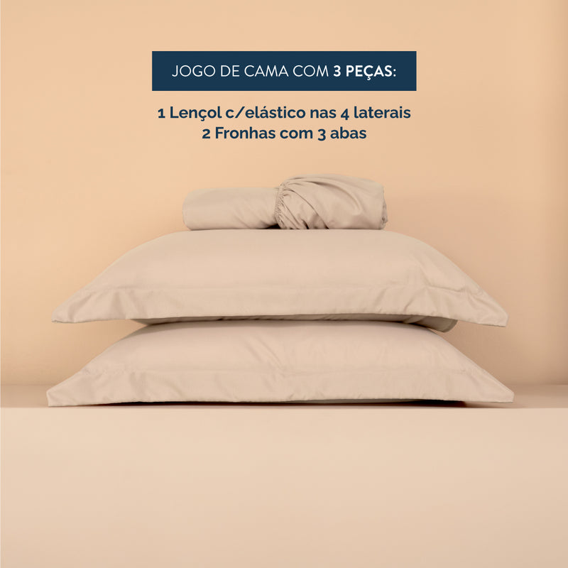 JOGO DE CAMA SLIM 03 PEÇAS MICROPERCAL 200 FIOS