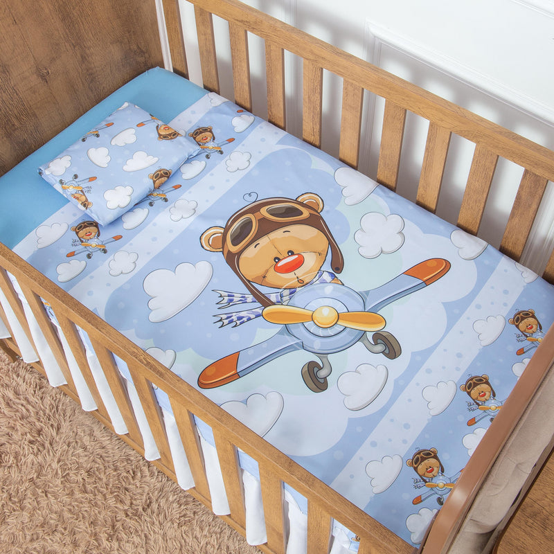 Jogo de cama de bebê kit 2 peças